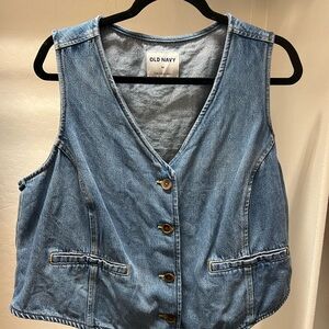 Old Navy Light Blue Denim Vest
